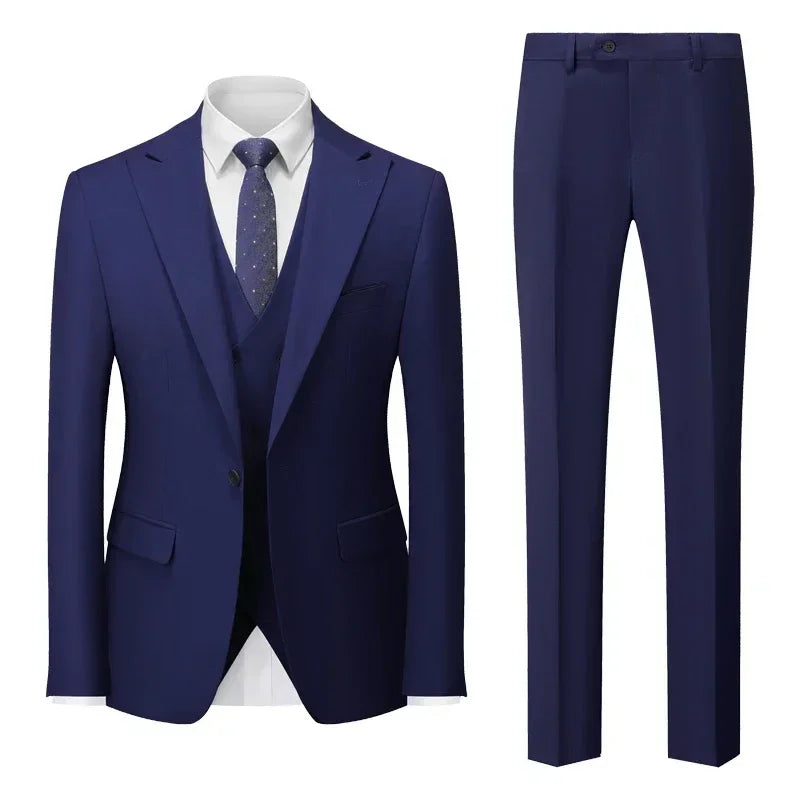 Italian Business Gentleman Slim Suit, Groom Wedding Blazers, Men's Blazers, Italian Costume, Sizes M to 5XL