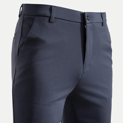 Men's Stretch Trousers Casual Smart Suit Pants Formal Straight Sport Clothing Japanese New Black Navy Elastic Office Work Pants
