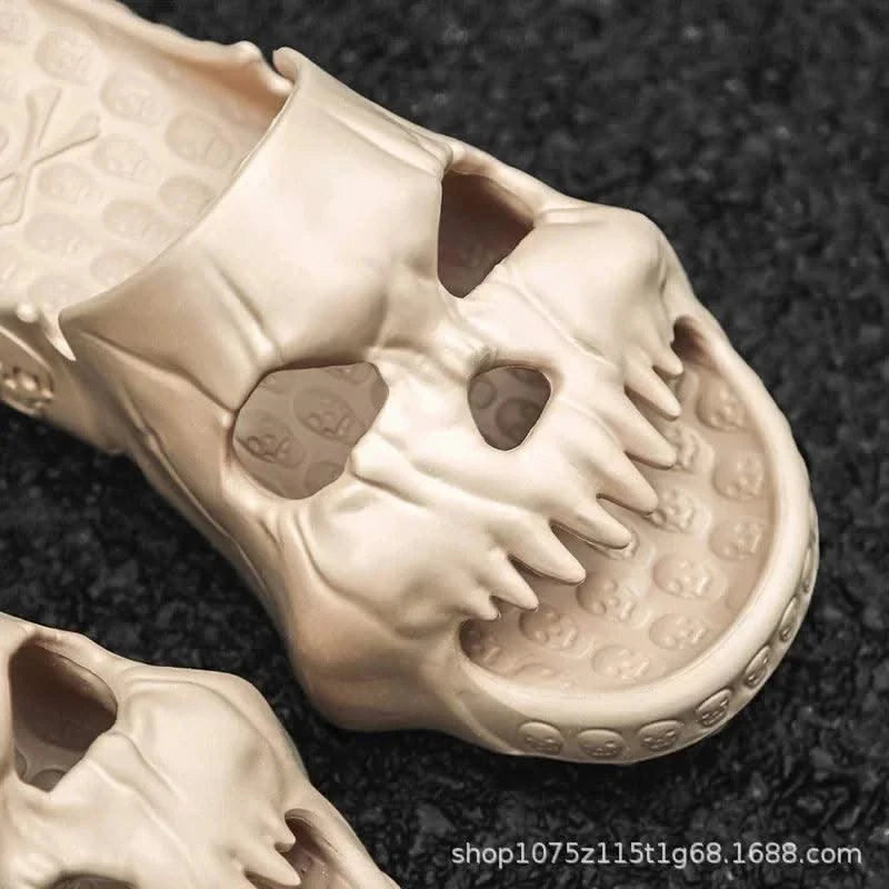 Platform Skull Slippers Demon Home Cloud Summer Beach Sandal Slides Y2k Flip Flops Men Male Soft House Shoes Flat Clapper Women