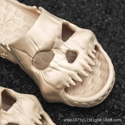 Platform Skull Slippers Demon Home Cloud Summer Beach Sandal Slides Y2k Flip Flops Men Male Soft House Shoes Flat Clapper Women