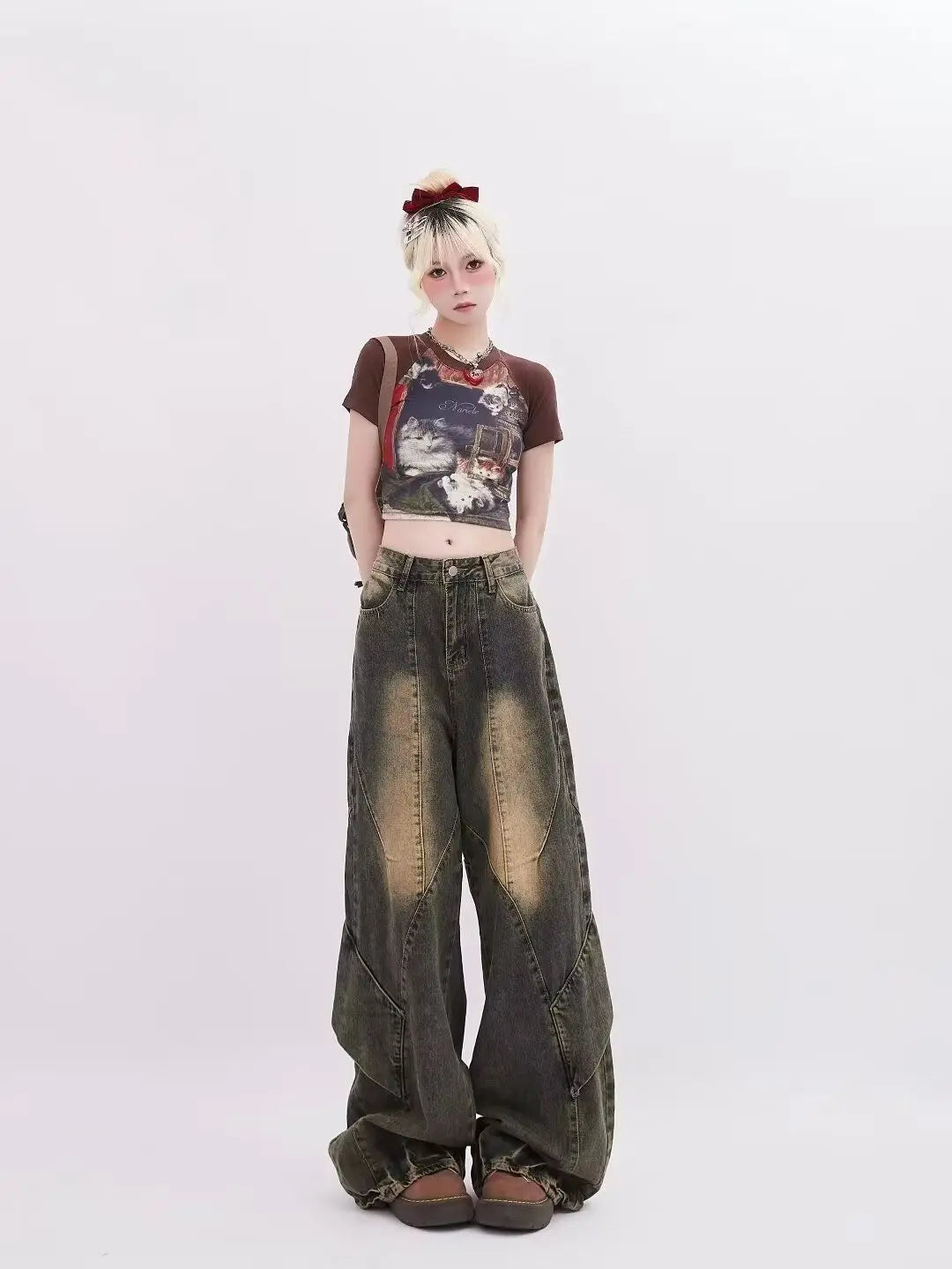 Women's Spring Autumn Cool Denim Coat Pants Two Piece Set Lady Casual Jacket Trousers Outfits 2025 New Punk Tops Jeans Suits