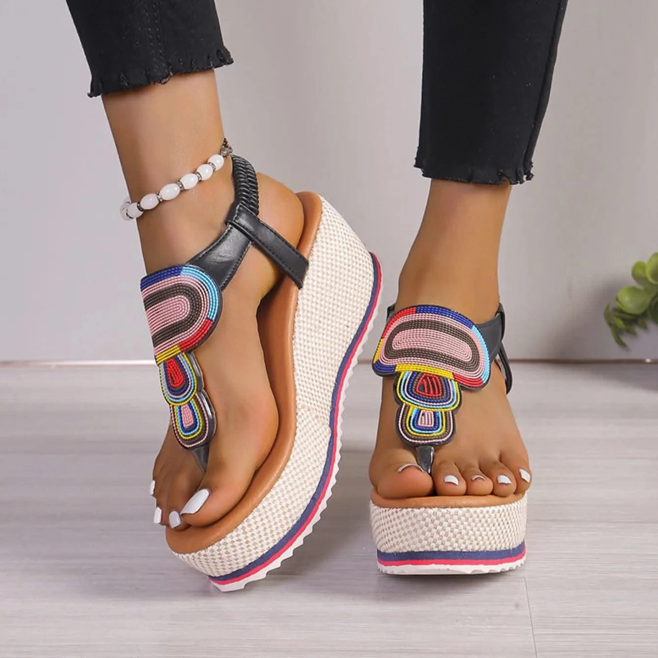 Women Sandal 2024 New Summer Fashion Shoes for Women Plus Size Open Toe Wedges Sandals Women Luxury Designer Platform Sandals