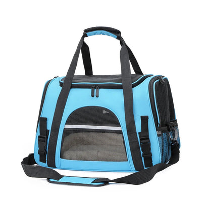 Soft-Sided Pet Travel Carrier , Mesh Breathable Carrier Bags for Cats Dogs Comfort Foldable Handbag Pet Transport Bag