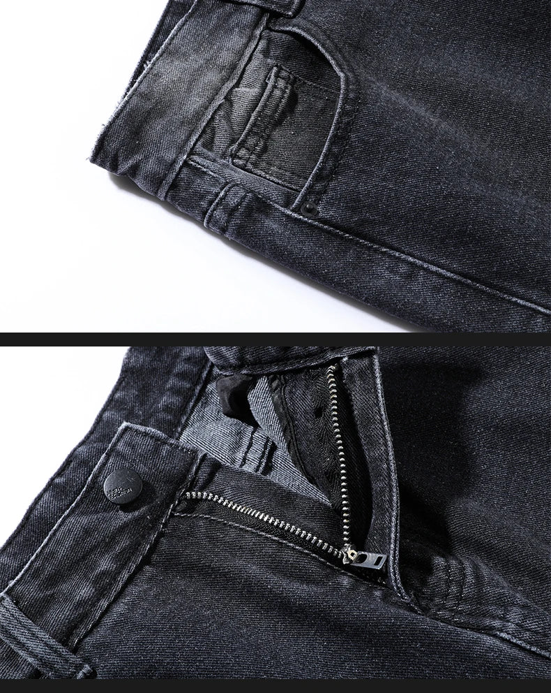 2025 New Men's Baggy Casual Jeans Male High Street Straight Leg Denim Pants American Classic Retro Autumn Casual Long Trousers