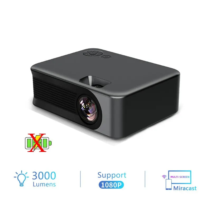 Portable Projector A30 Support 4K HDMI 1080P Mini Projectors Smart TV WIFI Home Theater Cinema Sync Android Phone Beamer LED