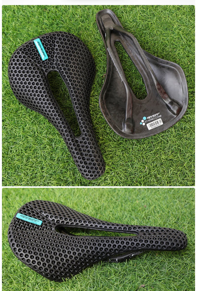 RYET 3D Printed Bike Carbon Saddle 140mm 142mm Super Light Road MTB Racing EVA Saddles Bicycle Seat Cushion Cycling Seating Part