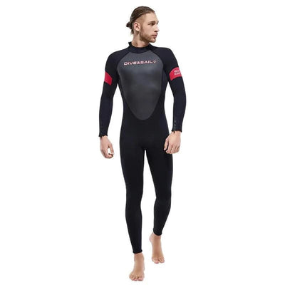 New 3mm Neoprene Wetsuit  One-Piece Suits Keep Long Sleeved Warm Surf Scuba Diving Suit Sunscreen  Beach Snorkeling Swimsuit