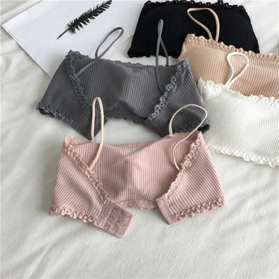 Women's Cotton Bra Female Tube Top Bra