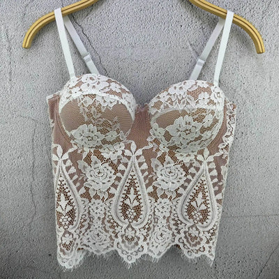 Women's Shaping Sexy Lace Corset Floral Lace Lady Bustier Elegant Slim Evening Wear Crops Lady Club Party Body Shaper Top