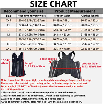 Fajas Colombianas Body Shaper Shapewear Women Vest Tops Double Compression Waist Trainer Corset Adjustable Zipper and Hook-eyes