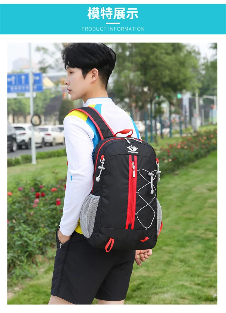 Outdoor Backpack Oxford Buden Mountain Riding Backpack Ultra Light Multifunctional Casual Foldable Backpack Large Capacity