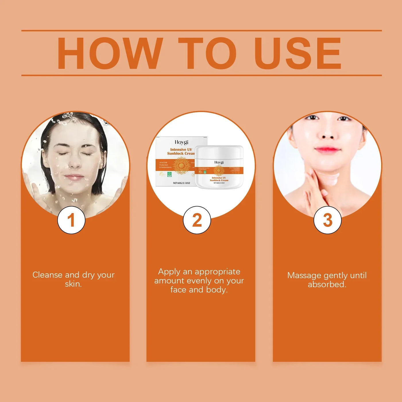 Sunscreen Cream Spf 50+ UV Protective Reduce Dryness Oil Control Anti Oxidant Nourishing High Sun Protection Sun Isolation Cream