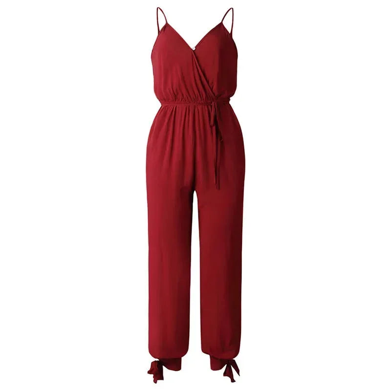 Female Jumpsuit For Women 2025 Summer Floral Print Womens Trousers Bohemian Rompers Jumpsuit Long Pants Overalls Female mujer