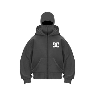 "2025 Men's Designer Clothing: Double-zipper hoodie, autumn and winter masked hip-hop Sweatshirt, Fitness and casual Hoodie.