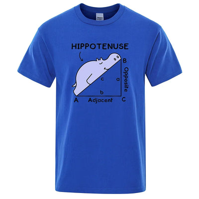 Hippotenuse Opposite Adjacent Funny Printed Men Women T Shirts Trigonometric Functions Cotton Short Sleeve Streetwear T-shirt