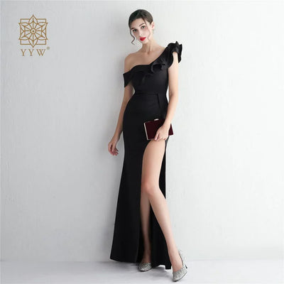 Long Wedding Godmother Dress Evening Woman Party Stain Dresses Burgundy Sexy Mermaid Maxi Ball Gown Luxury Dress Birthday Gown