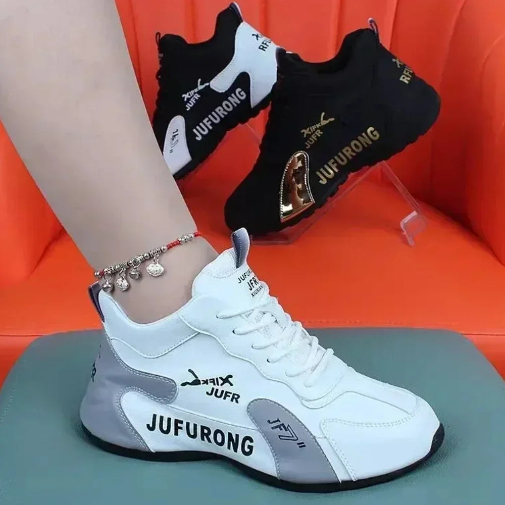 Women Sneakers Spring and Autumn New Breathable Lace Up Platform Sneakers Women Walking Designer Loafers Shoes Zapatos De Mujer