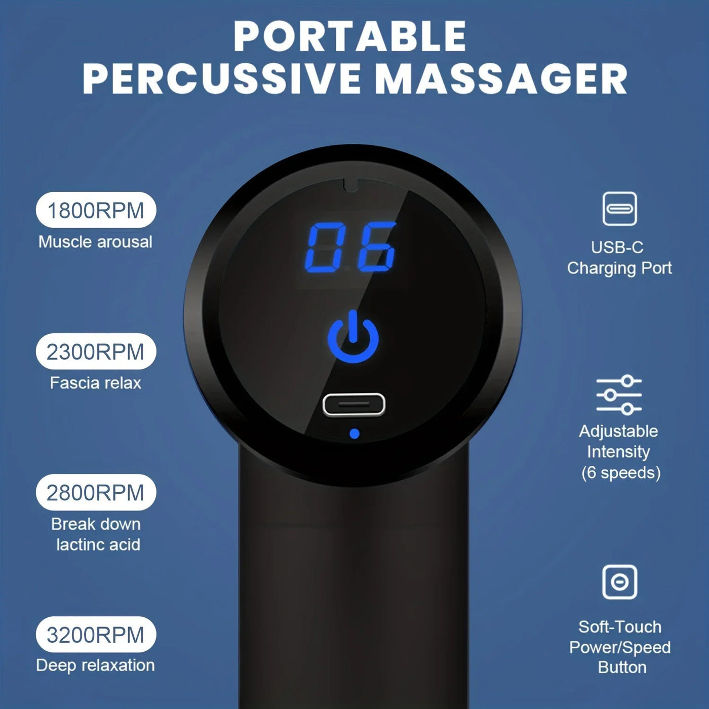 Fascia gun muscle relaxation massager smart mini full body massage impact gun portable small electric full body massage gun