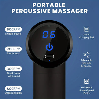 Fascia gun muscle relaxation massager smart mini full body massage impact gun portable small electric full body massage gun