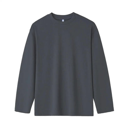 New Long Sleeve t shirt for Men Autumn Fashion Cotton Solid Color t-shirts Cozy Streetwear Men's t-shirt 5XL Baggy Korean Trendy