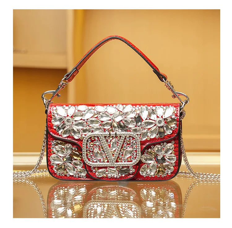 Chic Women's Crossbody Bag Leather Shoulder Handbag Designer Tote Purse Ladies Modern Elegant