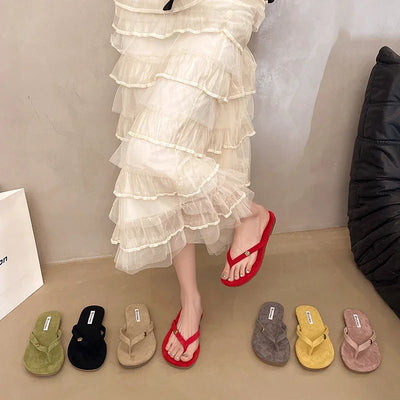 Luxury Designer Woman Flat Slippers Woven with Comfortable Women's Shoes Casual Bottom Slippers 2025 New Summer Women Sandals