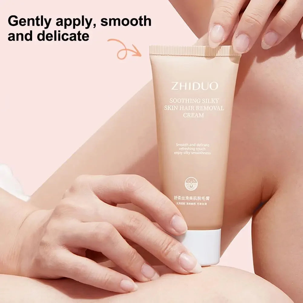 Hair Removal Cream Natural Gentle Soothing Ointment Soften Nourishing Refreshing Skin Women Men Lip Armpit Body Painless
