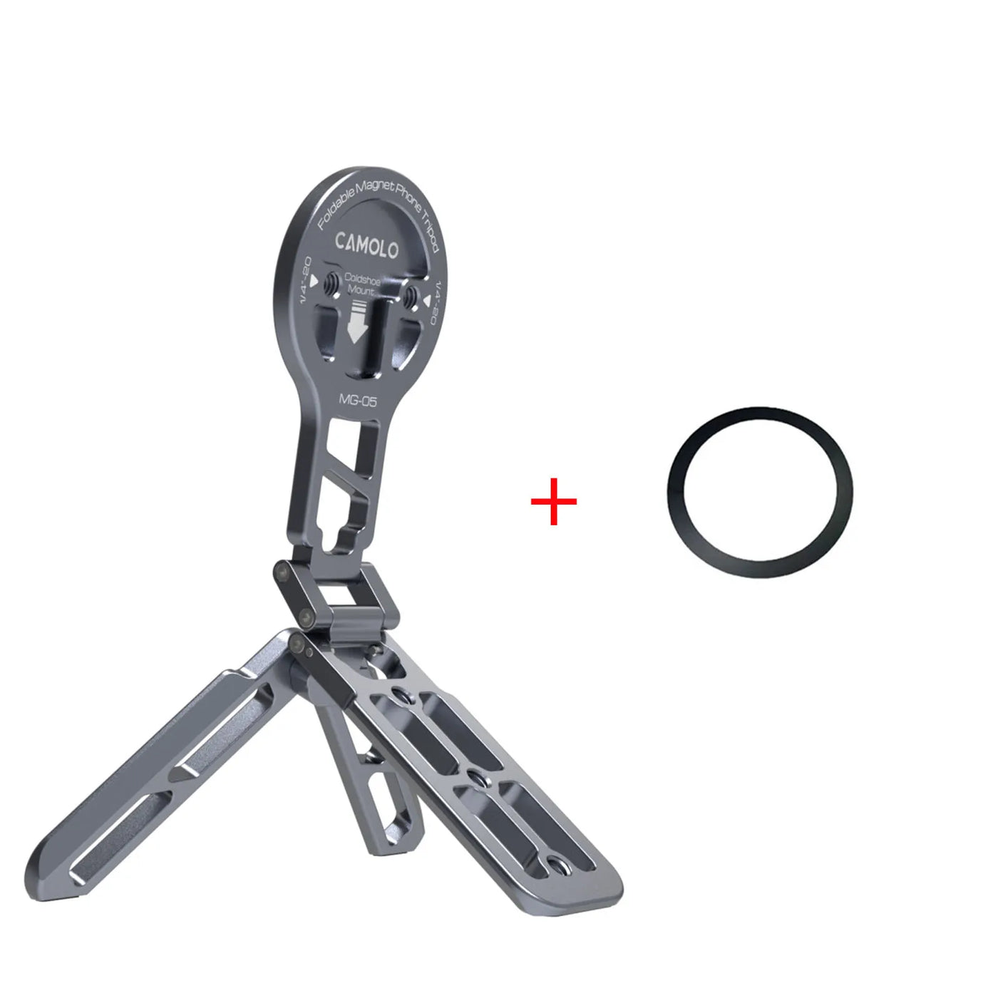 Magnetic Phone Holder Magsafe Tripod with Arca-Swiss Cold Shoe for Phone Vlog Foldable Desktop Phone Mount for Travel