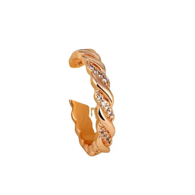 Luxury W Letter Ring - Gold Plated with Row Diamonds, Elegant Adjustable Statement Piece, Dainty Feminine Jewelry