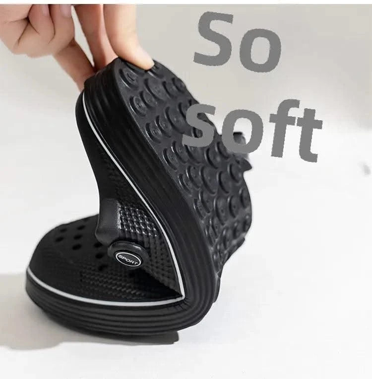 Men's Flat-Soled Clogs Are Breathable, Comfortable, Non-Slip, Wear-Resistant, Casual and Versatile, Daily Home Outing Work Shoes