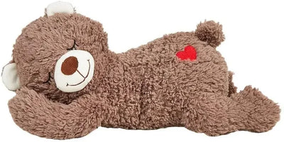 Sleeping Bear Heartbeat Stuffed Plush Toy Soothing Companion For Dogs Cuddly Pillow For Calming And Sleep Aid Pet Comfort Gift