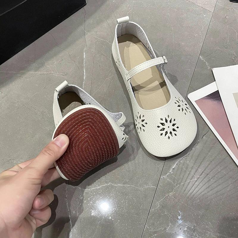 Women's Flat Shoes   Spring New Fashion Slip on Ladies Leather Shoes Soft Comfor Walking Shoes Lightweight Non-slip Loafers