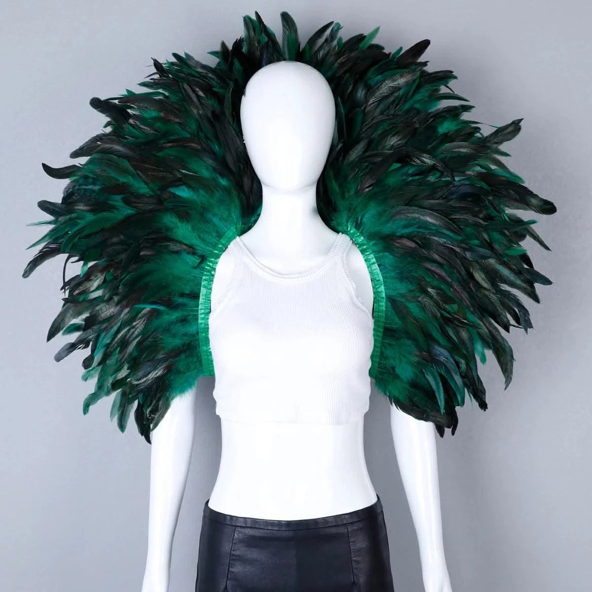 Designer Feather Scarf  (Punk, Halloween, Carnival, Masked Ball Party )Accessory