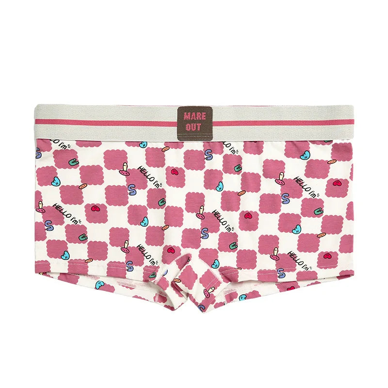 Cotton Women Panties Sexy Cartoon Printed Underwears Breathable Boxers Seamless Girl Briefs Women's Intimates Femme Female Pants