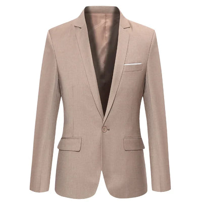 Blue Men Blazers Work Office 2025 Men Tuxedos for Formal Occasions Pockets Coat Blazers Male Custom Men's Business Slim Blazers