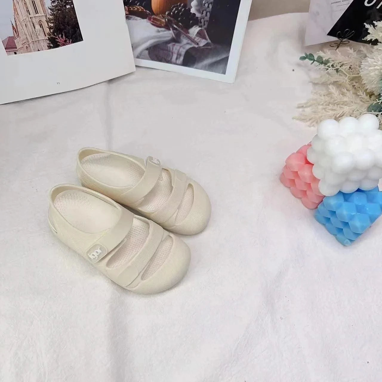 Kid Toddler Flat Breathable Fishermen Roman Shoes Children's Colorful Beach Comfortable Jelly Sandals Boy Girls Sandals SO098