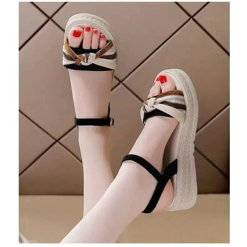 Woman Shoes Open Toe Platform Sandals for Women 2025 Luxury Summer Offers Sandal Anti Slip Hot Comfort Low Price Footwear Sales