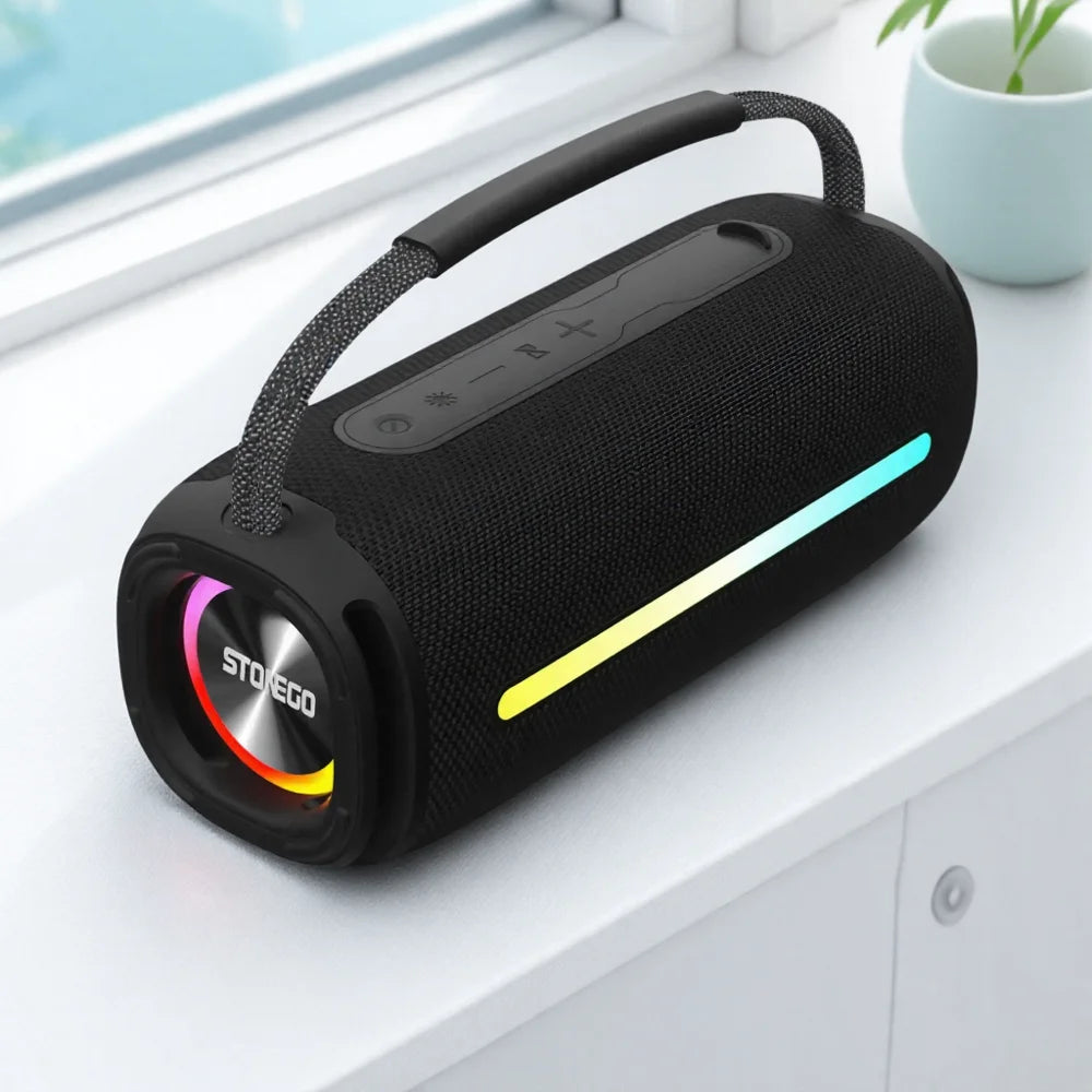 Portable Bluetooth 5.3 Speaker RGB Lantern Waterproof IPX6 High Power Audio Outdoor Wireless Speaker