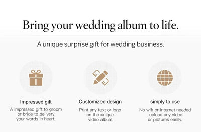 Linen Bound Video Book Wedding Video Album Up to 3 hours of video