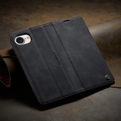 Flip Wallet Case for iPhone 16e 2025 Magnetic Folio Leather Cover with Card Holder Kickstand Shockproof Durable Protective Shell