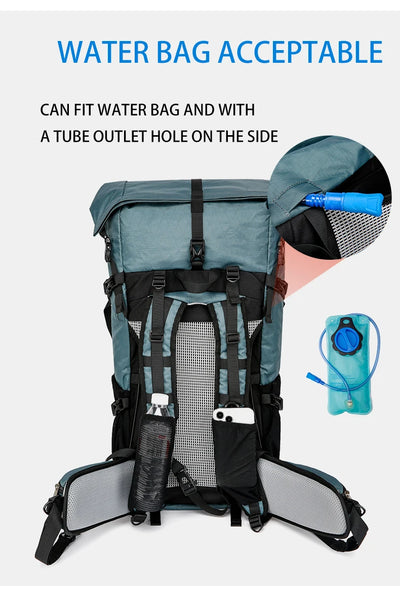 30L Hiking Backpack Daily Travel Wear-Resistant Waterproof Professional Climbing Large Capacity Roll-Up Shoulder Bag 2025 New