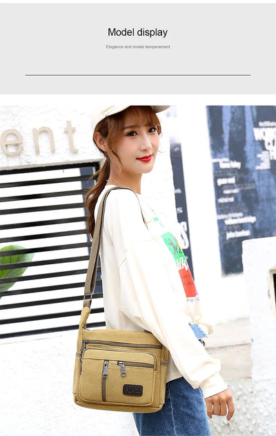 Men Canvas Shoulder Bags Casual Tote Travel Men's Crossbody Bag Luxury Messenger Bags Fashion High Quality Handbag