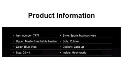 New Wrestling Shoe Fighting Boxing Wrestling Rubber Outsole Breathable Wear-resistant Shoes for Child Women Men Size 29-44