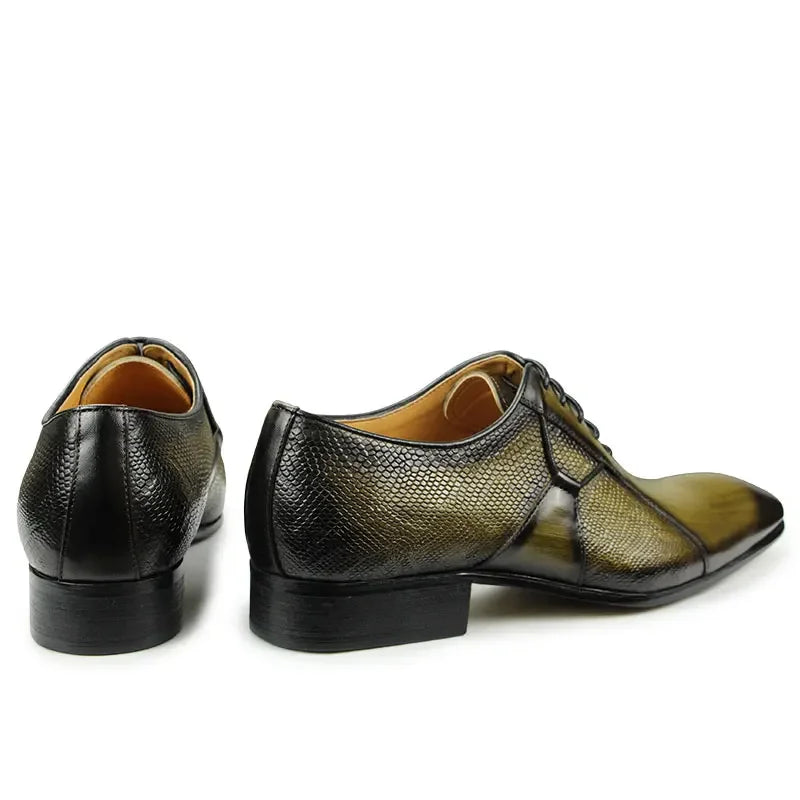 Men's Oxfords Leather Shoes for Male Office Formal Social Elegant Fashion Poited Toe Wedding Party High Quality Dress Offic Shoe