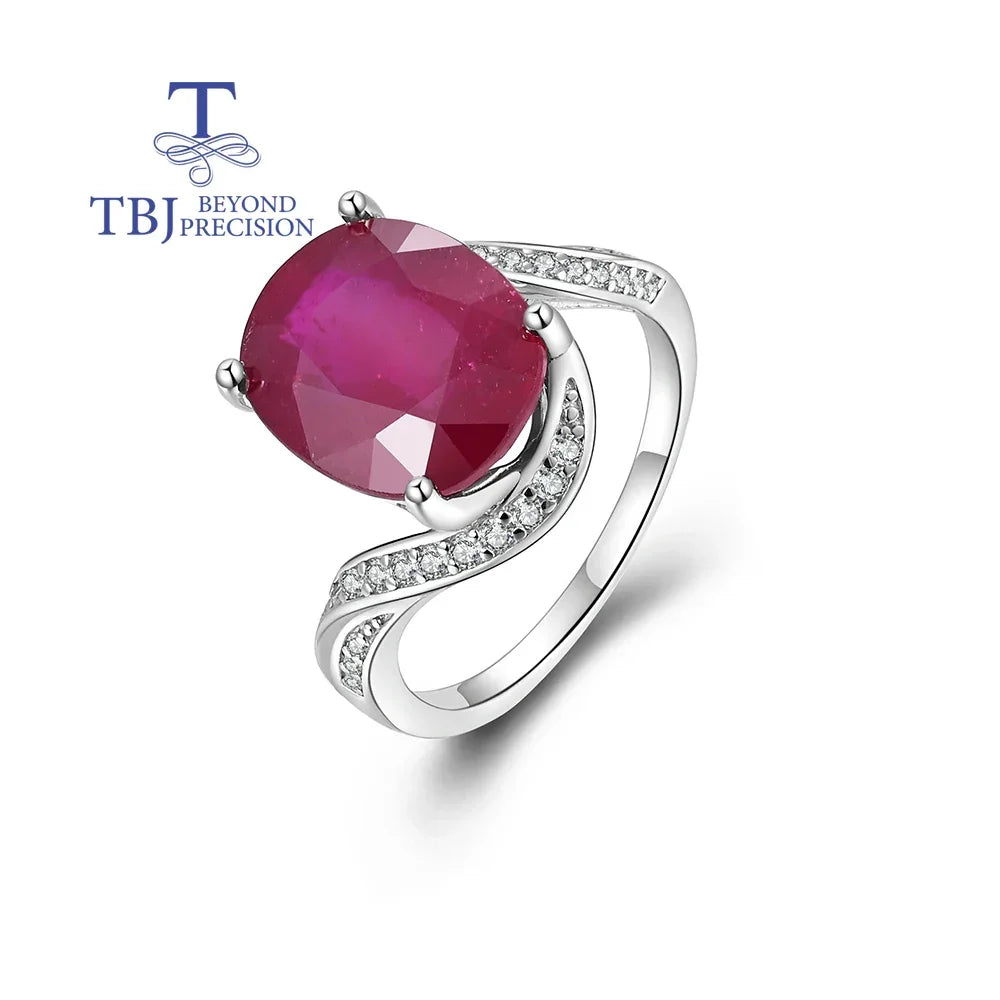 Luxury Natural filled Ruby Ring 925 Sterling Silver elegant fashion women wedding & Banquet & anniversary gift