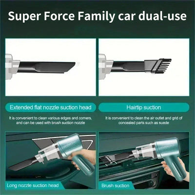 Portable Wireless Car Vacuum – Compact High-Suction Handheld with Blower Function for Easy Car & Small Space Cleaning