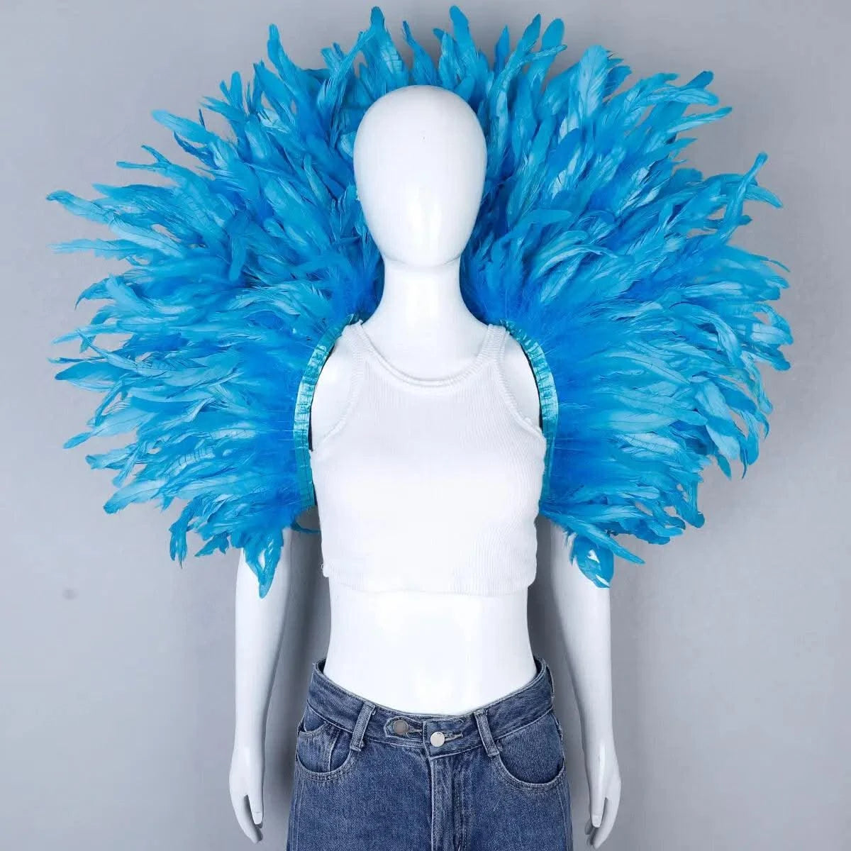 Designer Feather Scarf  (Punk, Halloween, Carnival, Masked Ball Party )Accessory
