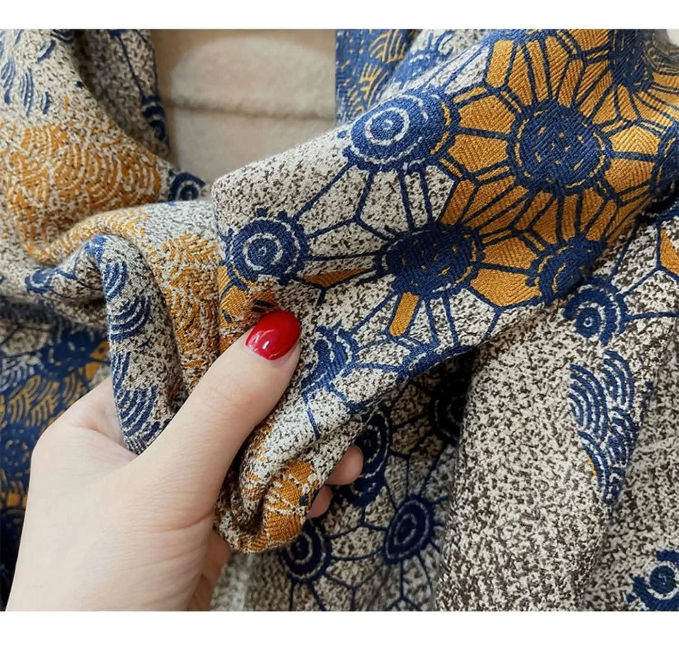 women's autumn and winter silk and wool dual purpose high-end scarves  large