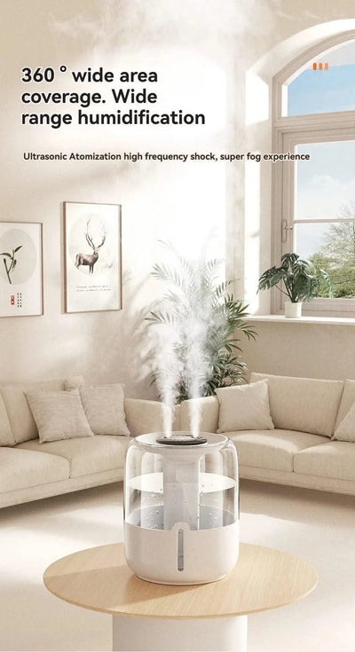 Humidifier 3.8L Large Capacity USB Dual Spray with Night Light Digital Display Aroma Diffuser Home Office Bedroom