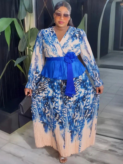2025 Summer Dresses For Women Dubai African Wedding Party Prom Evening Gown Dashiki Pleated Maxi Robe Office Ladies Clothing